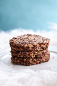Stacked Hickory Smoked Red Quinoa Burgers Vegan and Gluten Free 