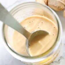 Vegan Tahini Dressing with Ginger and Lemon