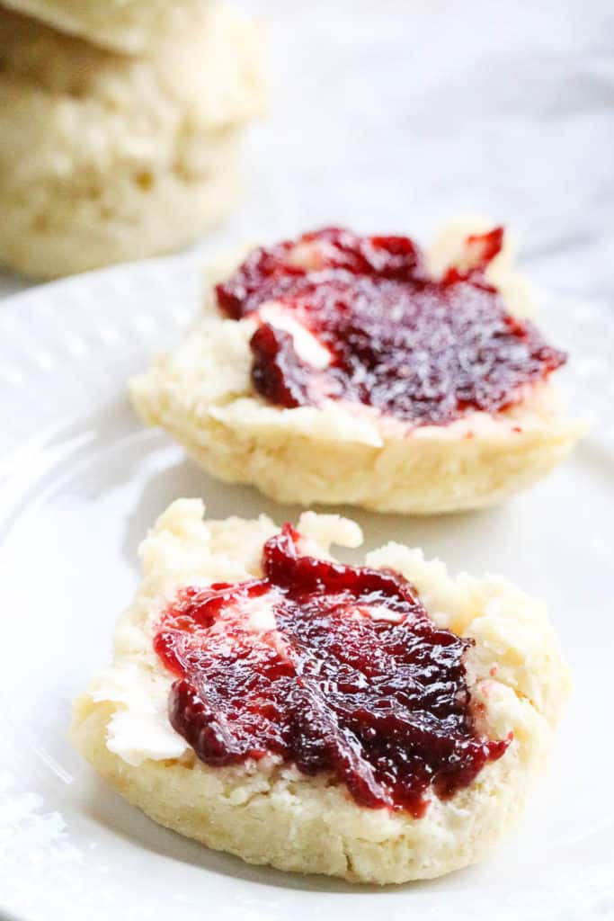 Split that Buttermilk Biscuit Open and slather it with jam!