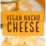 pinterest graphic for vegan nacho cheese sauce