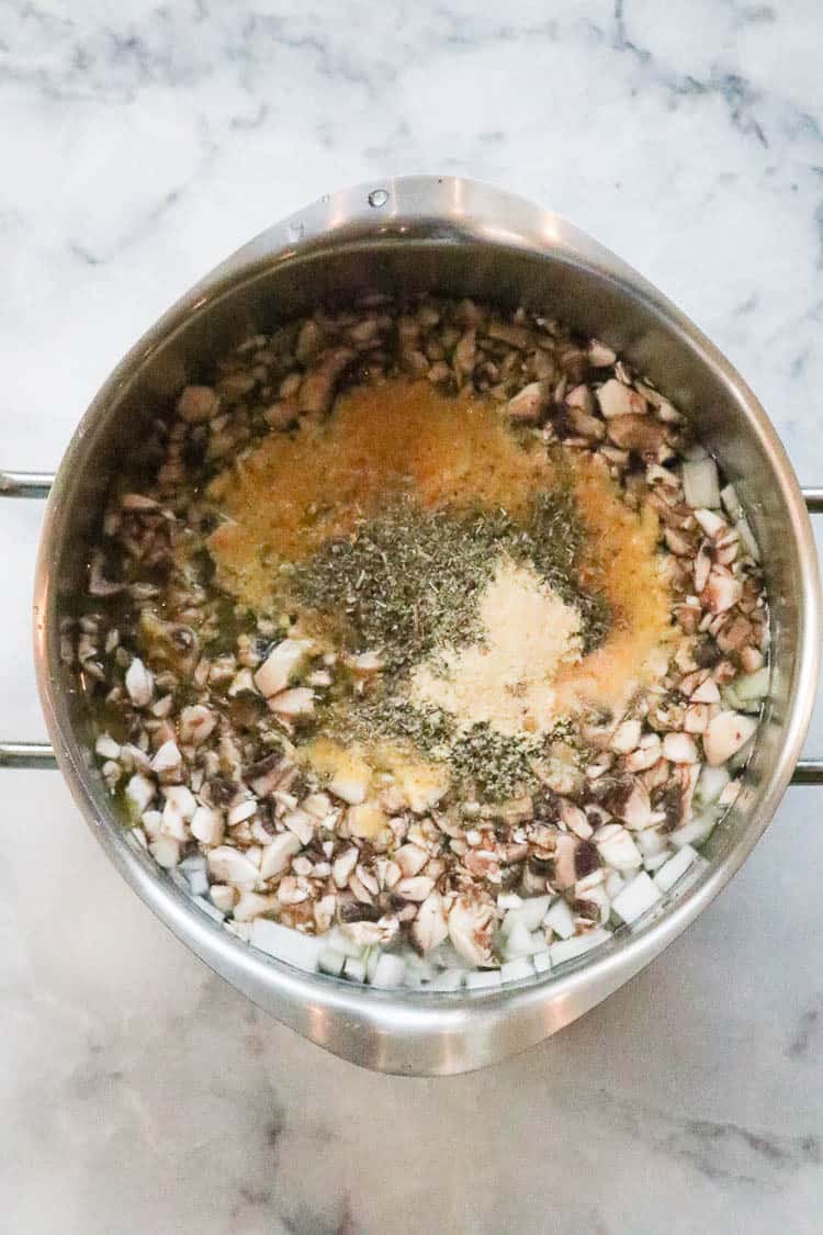 overhead shot of ingredients for vegan oatmeal burgers