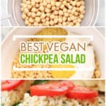 pinterest graphic for vegan chickpea salad