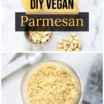 pinterest graphic for vegan parmesan cheese