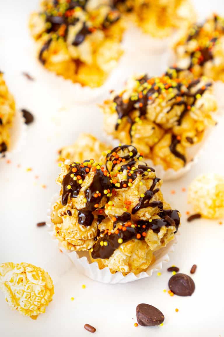 Dark Chocolate Popcorn Balls Vegan Blueberry