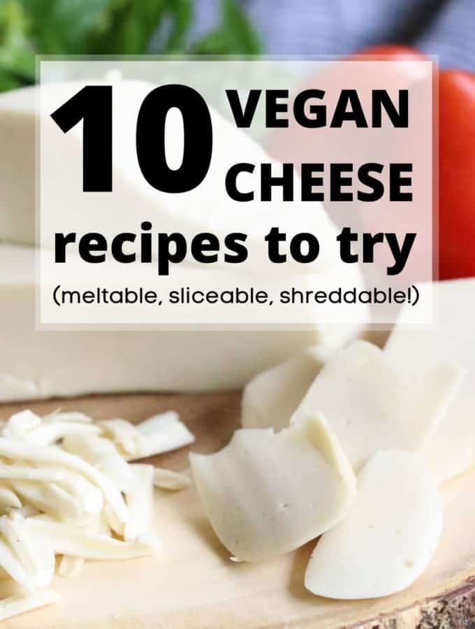 vegan cheese recipe graphic