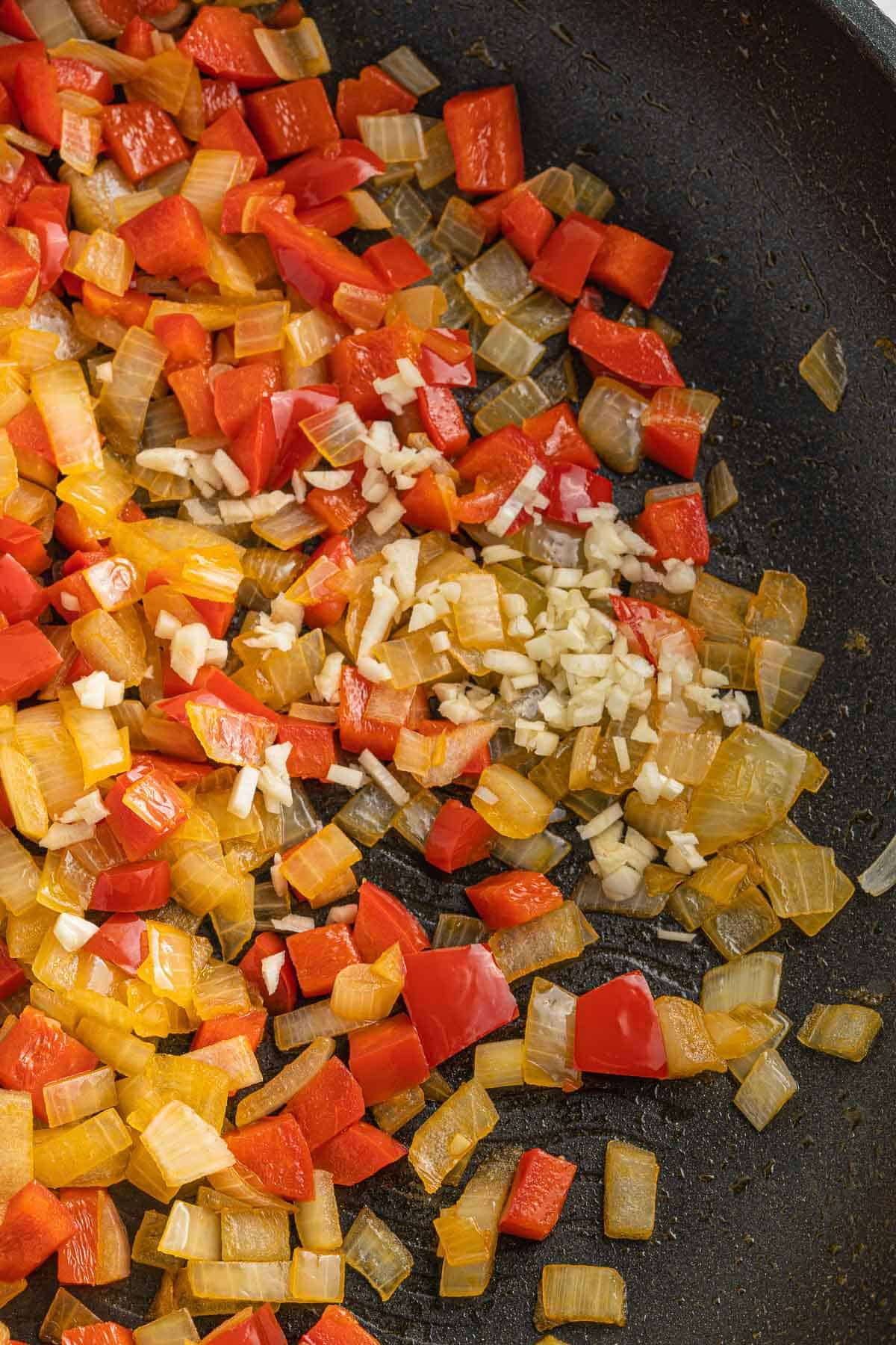 Sautéed onions and peppers.