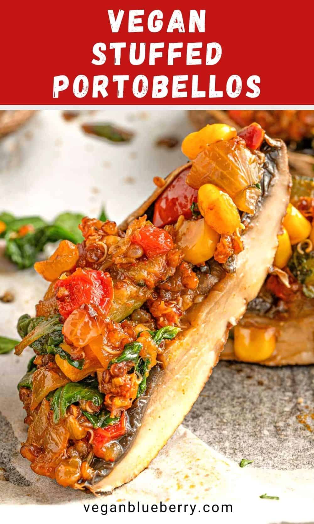 Vegan Stuffed Portobello Mushrooms - Vegan Blueberry