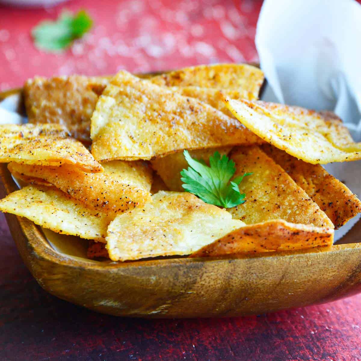 Bowl of chipotle tortilla chips