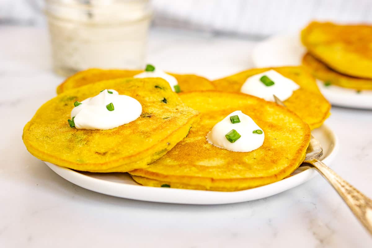 Vegan Savory Pancakes (Mung Bean Scallion Pancakes) Vegan Blueberry