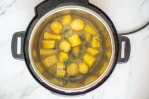Cooked parsnips in an Instant Pot to make soup.