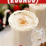 Image with text: Vegan Coquito (Eggnog) - easy Christmas drink
