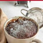 Image with text: mocha mug cake - egg free, vegan