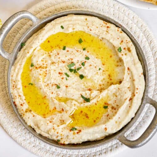 Butterbean hummus in a bowl